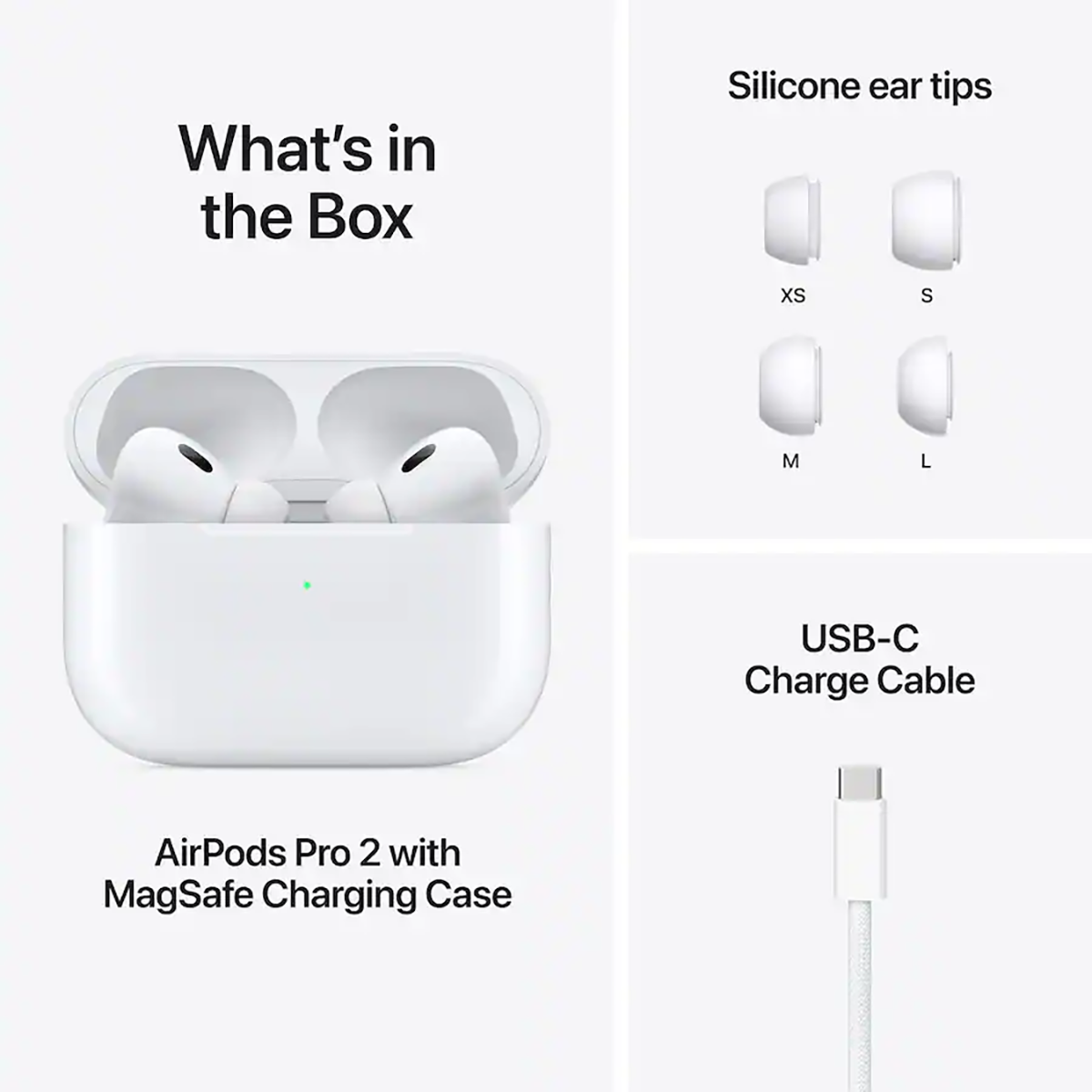 Apple AirPods Pro 2nd Generation with MagSafe Case USB-C White MTJV3AM Apple AirPods Pro 2nd Generation with MagSafe Case USB-C White MTJV3AM