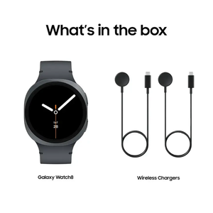Samsung Galaxy Watch 8 44mm Bluetooth Graphite SM-L330NDAAXAA 2025 w 2 Chargers