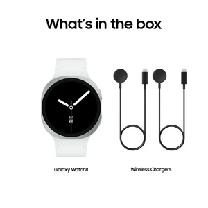 Samsung Galaxy Watch 8 44mm Smartwatch Silver SM-L330NZSCXAA 2025 w/ 2 Chargers