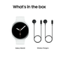 Samsung Galaxy Watch 8 44mm Smartwatch Silver SM-L330NZSCXAA w/ 2 Chargers