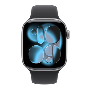 Apple Watch Series 11 42mm Cell Space Gray Case w Black Sport Band M/L MF8C4LW/A
