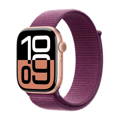 Apple Watch Series 10 46mm GPS  Rose Gold Case Plum Sport Loop MWWV3LW/A 2024