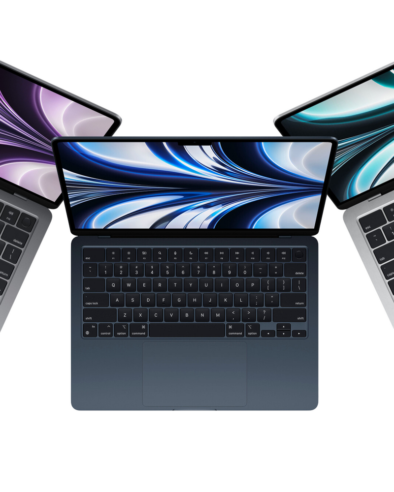 Three MacBook Pro's next to one another