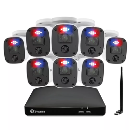 Swann Home 8 Camera 8 Channel 1080p FHD DVR Security System SWDVK-846808MQBWF-US