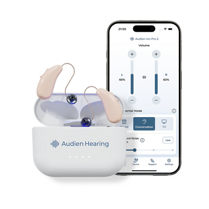 Audien Hearing Ion Pro 2 OTC Hearing Aids A2 Max Chip IP2DB005