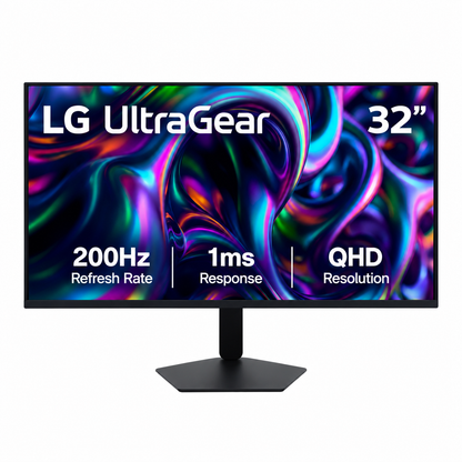 LG UltraGear 32" QHD IPS 200Hz 1ms NVIDIA G-Sync Compatible Monitor 32G621B