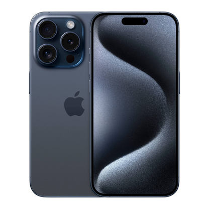 Apple iPhone 15 Pro Factory Unlocked 128GB Blue Titanium MTQQ3LL/A Smartphone