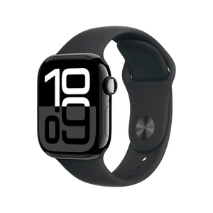 Apple Watch Series 10 42mm GPS Jet Black Case w Black Sport Band M/L MWWF3LW/A