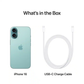 Apple iPhone 16 Factory Unlocked 128GB SSD Teal MYAW3LL/A iOS Smartphone