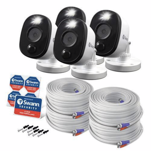 Swann 1080p Add-On Bullet Camera 4-Pack Kit for DVR - White SRPRO-1080MSFBWB4-US