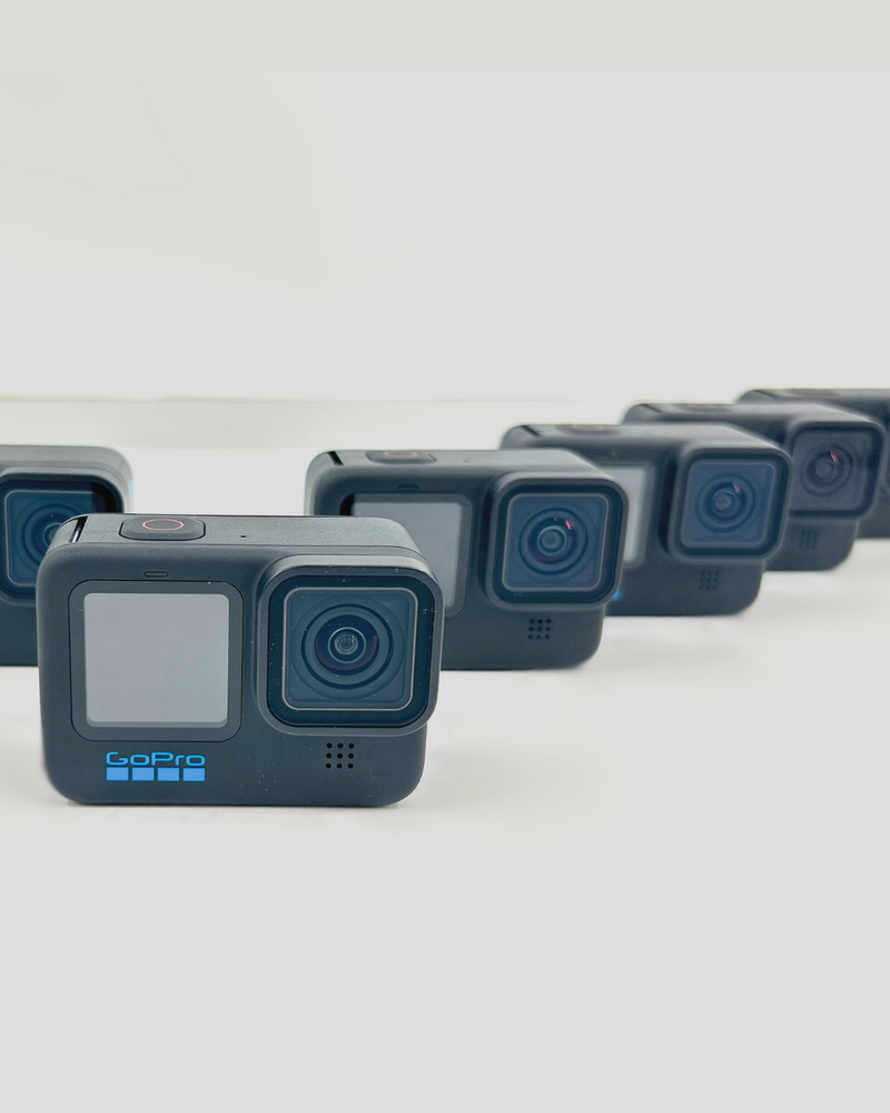 Several GoPro 11's positioned in a line