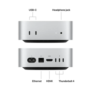 Apple Mac mini Desktop M4 chip 16GB Memory 256GB SSD Silver MU9D3LL/A 2024