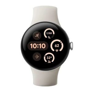 Google Pixel Watch 3 41mm GPS Cell Silver case w Porcelain Band GA05737-US