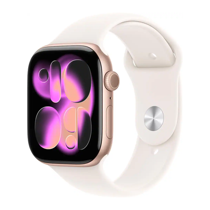 Apple Watch Series 11 46mm GPS Rose Gold Case w Light Blush Sport Band MEV74LW/A