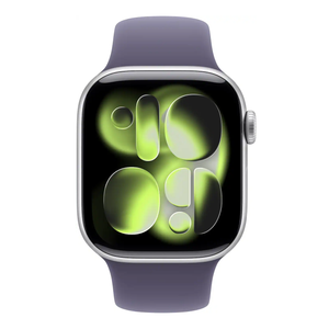 Apple Watch Series 11 42mm Cell Silver Case Purple Fog Sport Band S/M MF8H4LW/A