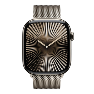 Apple Watch Series 10 46mm GPS Cell Natural Titanium Milanese Loop M/L MWYC3LW/A