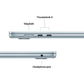 Apple MacBook Air 15" M4 chip 16GB RAM 256GB SSD Sky Blue MC7A4LL/A 2025 Model