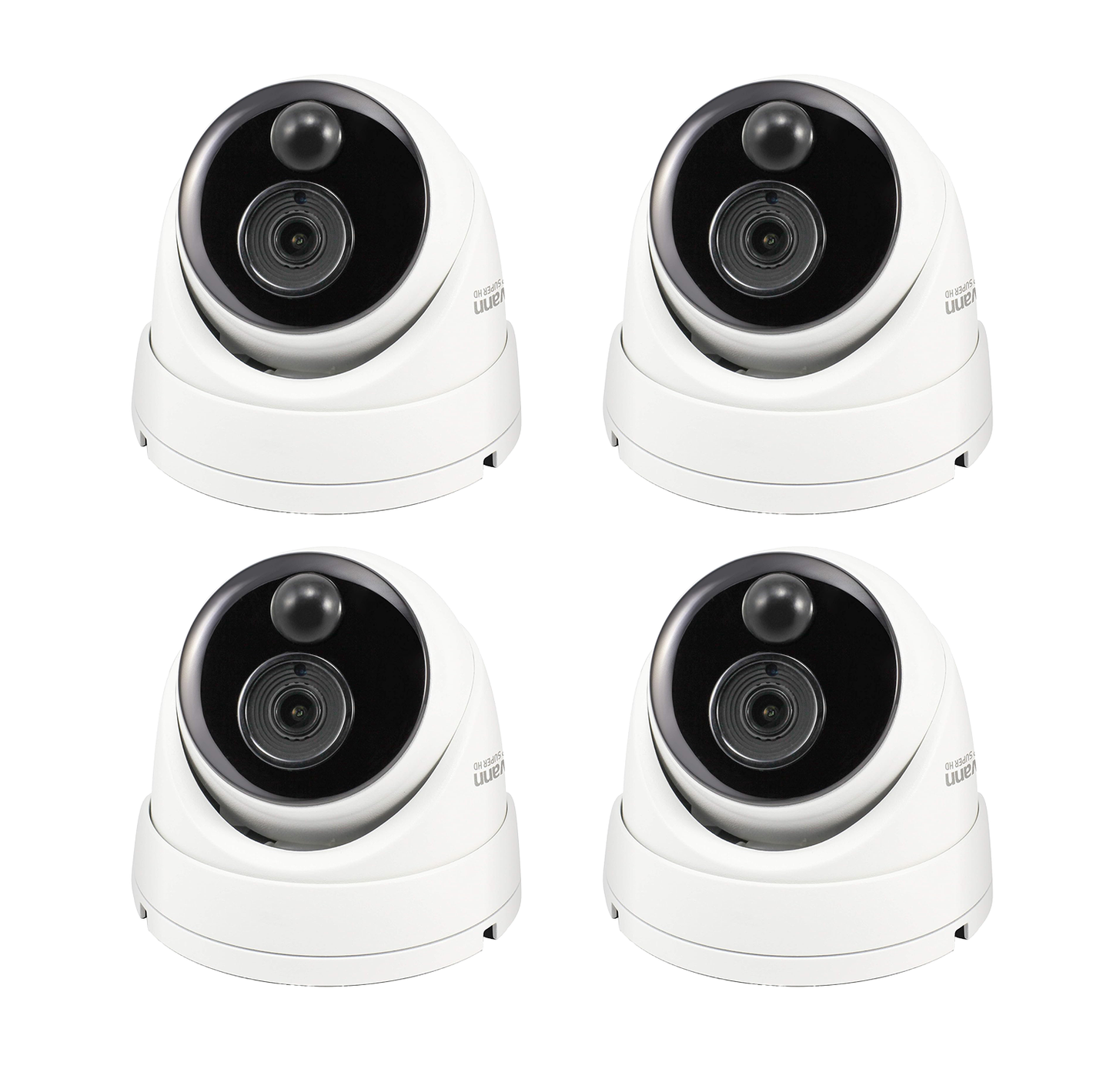 Swann Master-Series 4K Dome Camera 4-Pack w Night Vision White SRNHD-876MSDWB4
