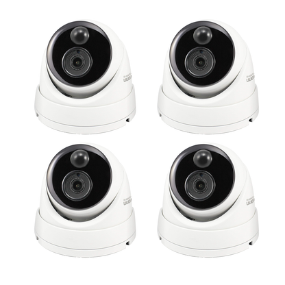 Swann Master-Series 4K Dome Camera 4-Pack w Night Vision White SRNHD-876MSDWB4