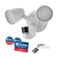 Swann 4K Floodlight Security Camera w 2-Way Talk + Siren White SWIFI-4KFLOCAM-US