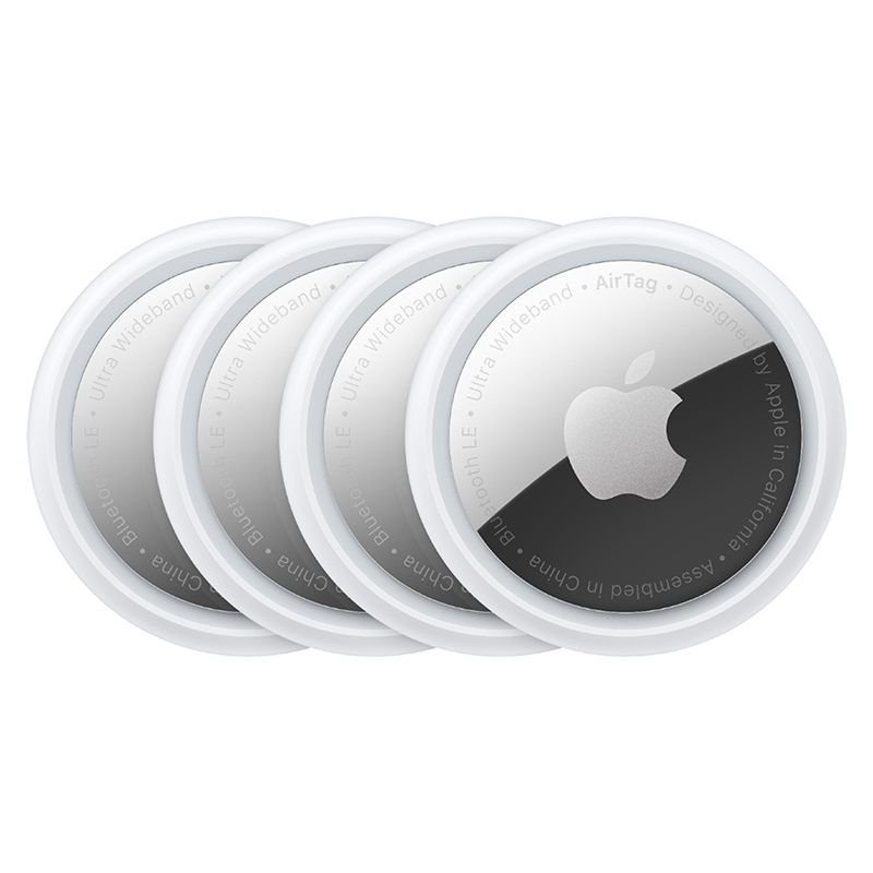 Apple AirTag Location Tracker 1st Generation 4 Pack Silver/White MX542AM/A 2021