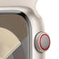 Apple Watch Series 9 GPS Cell 45mm Starlight Case w Sport Band S/M MRM83LW/A