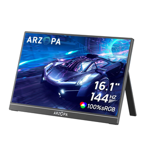 Arzopa 16.1" FHD IPS Display 144Hz 13ms Portable Gaming Monitor - Black Z1FC