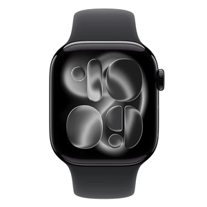 Apple Watch Series 11 42mm GPS Jet Black Case w Black Sport Band S/M MEQT4LW/A