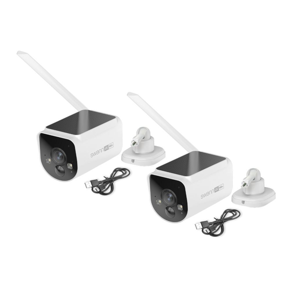Swann MaxRanger4K Add-On Camera 2-Pack w Night Vision White SRNVW-MR4KCAMWB2