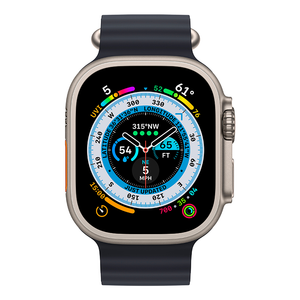 Apple Watch Ultra 49mm Cellular Titanium Case w/ Midnight Ocean Band MQET3LL/A