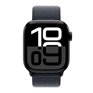 Apple Watch Series 10 GPS + Cell 42mm Jet Black Case w Ink Sport Loop  MWX83LW/A