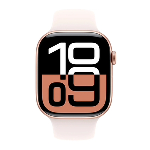 Apple Watch Series 10 46mm GPS Rose Gold Case w Light Blush Band M/L MWWU3LW/A