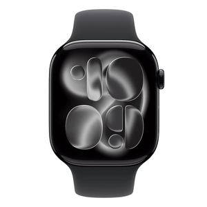 Apple Watch Series 11 46mm GPS Jet Black Case w Black Sport Band M/L MEUX4LW/A