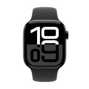 Apple Watch Series 10 GPS Cell 42mm Jet Black Case Sport Band M/L MWX73LW/A