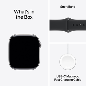 Apple Watch Series 11 46mm GPS Cell Space Gray w Black Sport Band M/L MFCA4LW/A