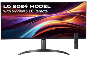 LG 34" WQHD VA Curved Smart Monitor with MyView 100Hz 5ms Black 34SR65QC-B 2024