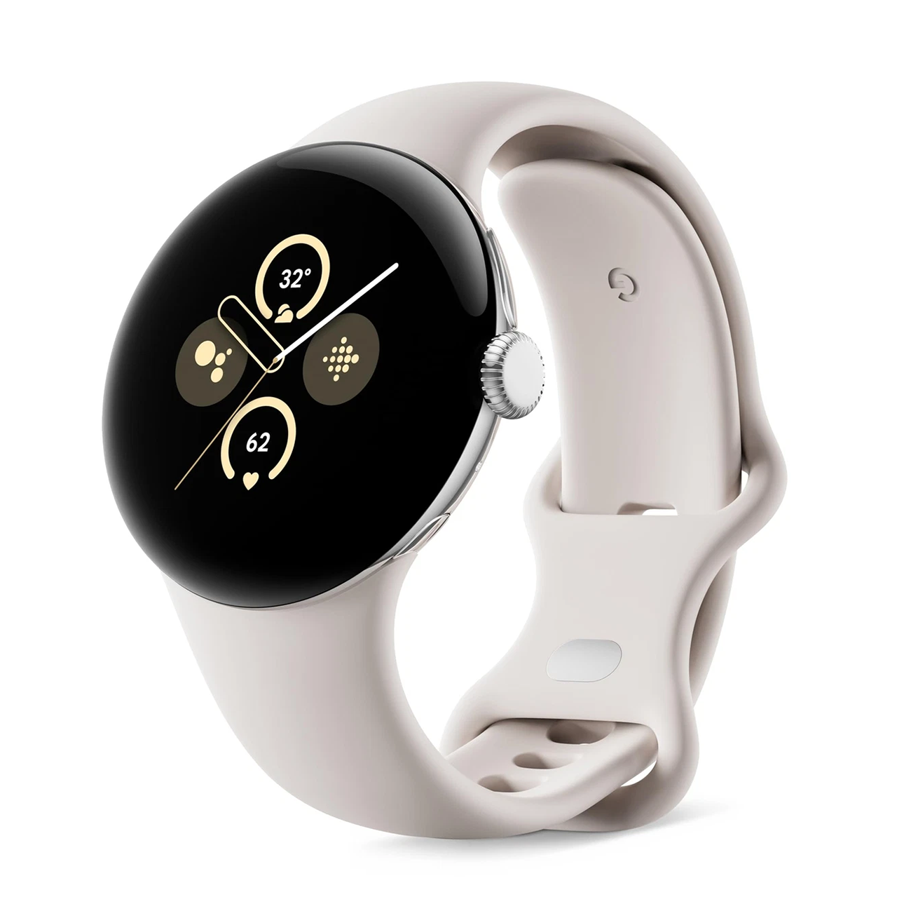 Google Pixel Watch 2 41mm LTE Silver Case with Porcelain Active Band GA05015-US