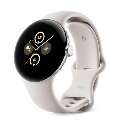 Google Pixel Watch 2 41mm LTE Silver Case with Porcelain Active Band GA05015-US