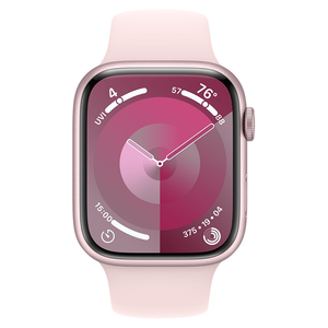 Apple Watch Series 9 45mm Cellular Pink Case w/ Pink Sport Band S/M MRMK3LL/A - quickshipelectronics
