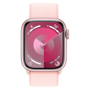Apple Watch Series 9 41mm Pink Case w/ Light Pink Sport Loop MR953LL/A