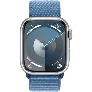 Apple Watch Series 9 41mm GPS Silver Case with Winter Blue Sport Loop MR923LL/A