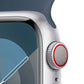 Apple Watch Series 9 GPS + Cell 41mm Silver Case w Storm Blue Band S/M MRHV3LL/A - quickshipelectronics
